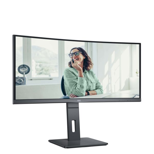 AOC CU34P3CV computer monitor 86,4 cm (34") 3440 x 1440 Pixels UltraWide Quad HD LED Zwart (CU34E4CW)