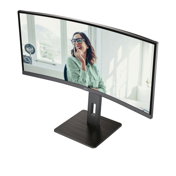 AOC CU34P3CV computer monitor 86,4 cm (34") 3440 x 1440 Pixels UltraWide Quad HD LED Zwart (CU34E4CW) AOC CU34P3CV computer monitor 86,4 cm (34") 3440 x 1440 Pixels UltraWide Quad HD LED Zwart (CU34E4CW)