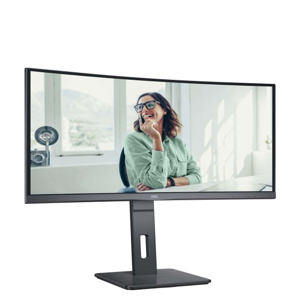AOC CU34P3CV computer monitor 86,4 cm (34") 3440 x 1440 Pixels UltraWide Quad HD LED Zwart (CU34E4CW) AOC CU34P3CV computer monitor 86,4 cm (34") 3440 x 1440 Pixels UltraWide Quad HD LED Zwart (CU34E4CW)