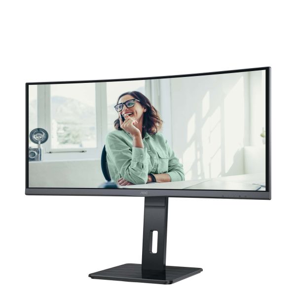 AOC CU34P3CV computer monitor 86,4 cm (34") 3440 x 1440 Pixels UltraWide Quad HD LED Zwart (CU34E4CW) AOC CU34P3CV computer monitor 86,4 cm (34") 3440 x 1440 Pixels UltraWide Quad HD LED Zwart (CU34E4CW)