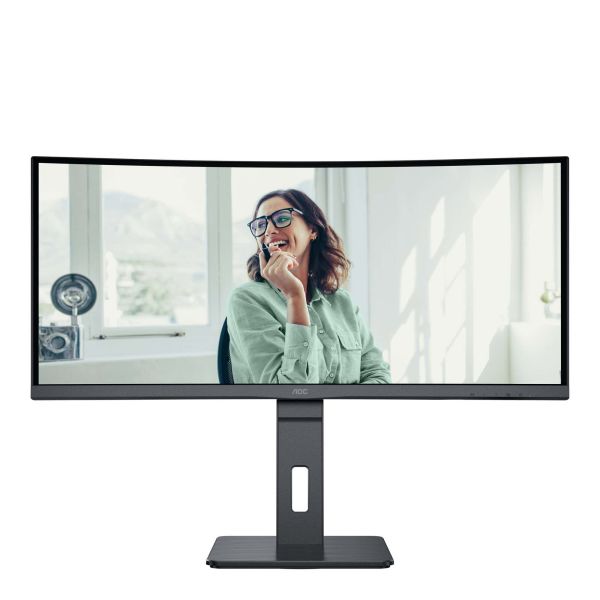 AOC CU34P3CV computer monitor 86,4 cm (34") 3440 x 1440 Pixels UltraWide Quad HD LED Zwart (CU34E4CW) AOC CU34P3CV computer monitor 86,4 cm (34") 3440 x 1440 Pixels UltraWide Quad HD LED Zwart (CU34E4CW)