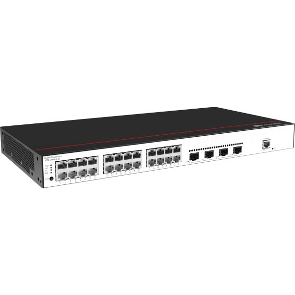 Huawei CloudEngine S5735-L24P4S-A-V2 Managed L3 Gigabit Ethernet (10/100/1000) Power over Ethernet (PoE) 1U Zwart, Zilver (S5735-L24P4S-A-V2)