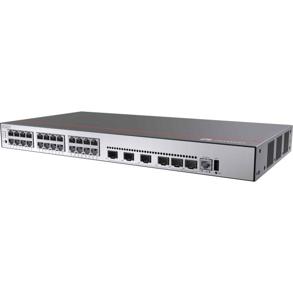 Huawei CloudEngine S5735-L24P4XE-A-V2 Managed L3 Gigabit Ethernet (10/100/1000) Power over Ethernet (PoE) 1U Zwart, Zilver (S5735-L24P4XE-A-V2)