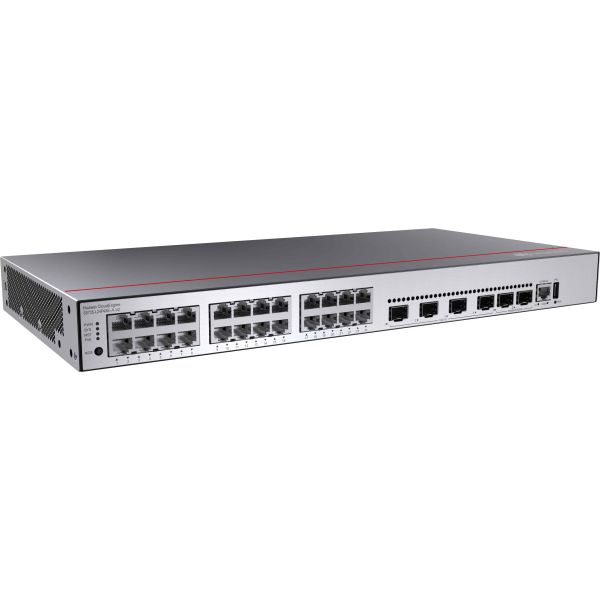Huawei CloudEngine S5735-L24P4XE-A-V2 Managed L3 Gigabit Ethernet (10/100/1000) Power over Ethernet (PoE) 1U Zwart, Zilver (S5735-L24P4XE-A-V2)