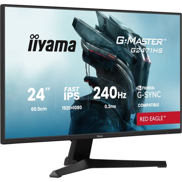 iiyama G-MASTER G2471HS-B1 computer monitor 60,5 cm (23.8") 1920 x 1080 Pixels Full HD Zwart (G2471HS-B1) iiyama G-MASTER G2471HS-B1 computer monitor 60,5 cm (23.8") 1920 x 1080 Pixels Full HD Zwart (G2471HS-B1)