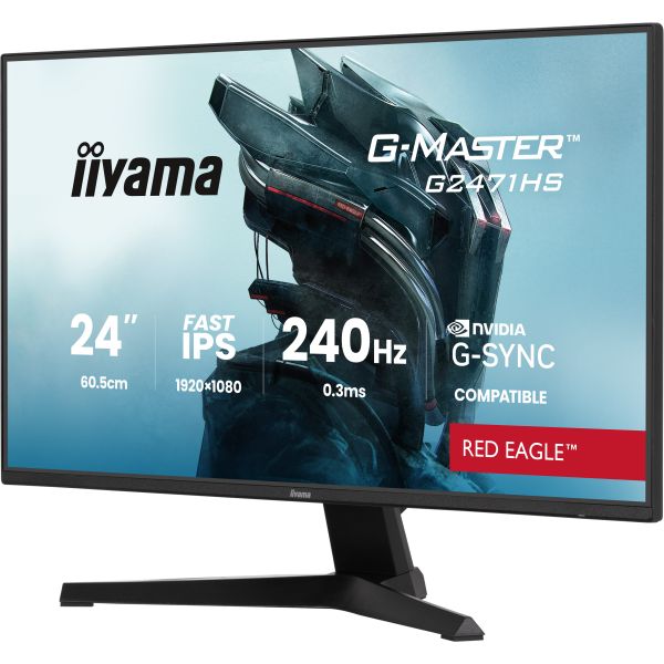 iiyama G-MASTER G2471HS-B1 computer monitor 60,5 cm (23.8") 1920 x 1080 Pixels Full HD Zwart (G2471HS-B1) iiyama G-MASTER G2471HS-B1 computer monitor 60,5 cm (23.8") 1920 x 1080 Pixels Full HD Zwart (G2471HS-B1)