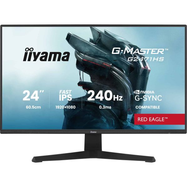 iiyama G-MASTER G2471HS-B1 computer monitor 60,5 cm (23.8") 1920 x 1080 Pixels Full HD Zwart (G2471HS-B1)