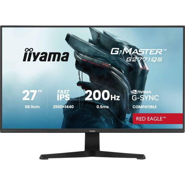 iiyama G2771QS-B1 computer monitor 68,6 cm (27") 2560 x 1440 Pixels Wide Quad HD Zwart (G2771QS-B1)