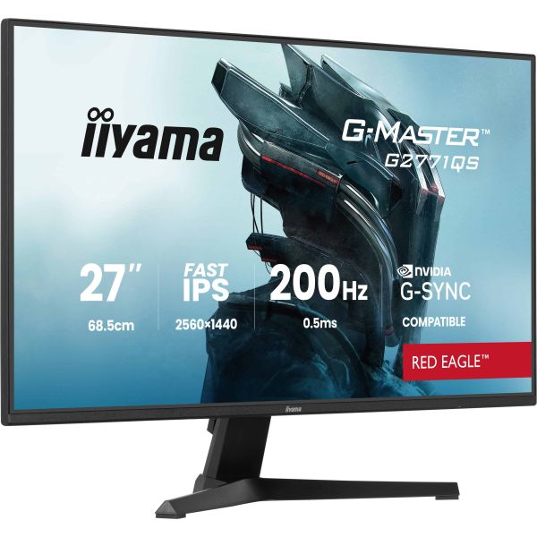 iiyama G2771QS-B1 computer monitor 68,6 cm (27") 2560 x 1440 Pixels Wide Quad HD Zwart (G2771QS-B1)