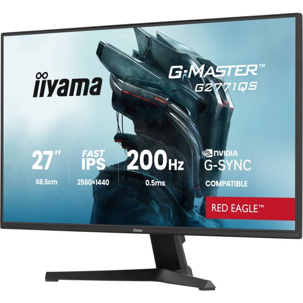iiyama G-MASTER G2771QS-B1 computer monitor 68,6 cm (27") 2560 x 1440 Pixels Wide Quad HD Zwart (G2771QS-B1) iiyama G-MASTER G2771QS-B1 computer monitor 68,6 cm (27") 2560 x 1440 Pixels Wide Quad HD Zwart (G2771QS-B1)