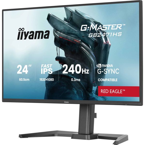iiyama G-MASTER GB2471HS-B1 computer monitor 60,5 cm (23.8") 1920 x 1080 Pixels Full HD Zwart (GB2471HS-B1) iiyama GB2471HS-B1 computer monitor 60,5 cm (23.8") 1920 x 1080 Pixels Zwart (GB2471HS-B1)