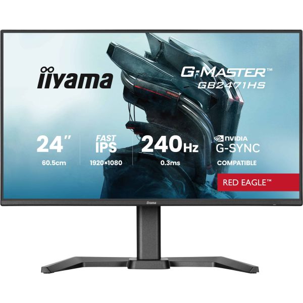 iiyama G-MASTER GB2471HS-B1 computer monitor 60,5 cm (23.8") 1920 x 1080 Pixels Full HD Zwart (GB2471HS-B1)