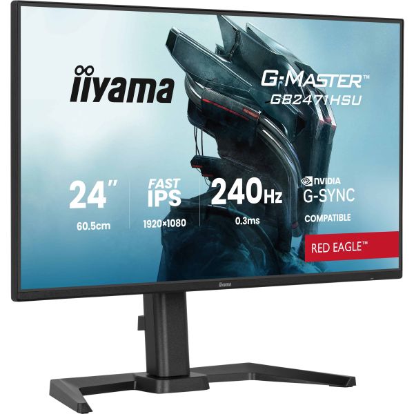 iiyama G-MASTER GB2471HSU-B1 computer monitor 60,5 cm (23.8") 1920 x 1080 Pixels Full HD Zwart (GB2471HSU-B1)