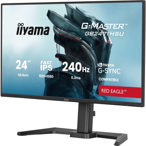 iiyama G-MASTER GB2471HSU-B1 computer monitor 60,5 cm (23.8") 1920 x 1080 Pixels Full HD Zwart (GB2471HSU-B1)