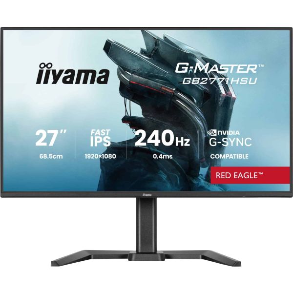 iiyama G-MASTER GB2771HSU-B1 computer monitor 68,6 cm (27") 1920 x 1080 Pixels Full HD Zwart (GB2771HSU-B1)