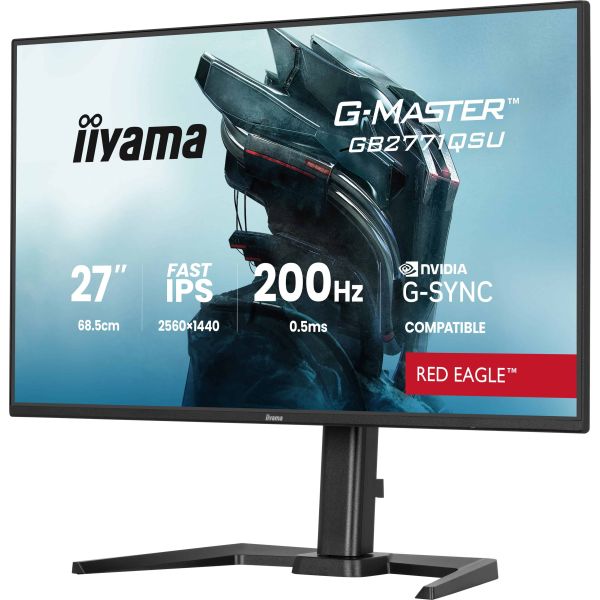 iiyama G-MASTER GB2771QSU-B1 computer monitor 68,6 cm (27") 2560 x 1440 Pixels Wide Quad HD Zwart (GB2771QSU-B1) iiyama GB2771QSU-B1 computer monitor 68,6 cm (27") 2560 x 1440 Pixels Wide Quad HD Zwart (GB2771QSU-B1)