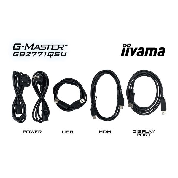 iiyama G-MASTER GB2771QSU-B1 computer monitor 68,6 cm (27") 2560 x 1440 Pixels Wide Quad HD Zwart (GB2771QSU-B1) iiyama GB2771QSU-B1 computer monitor 68,6 cm (27") 2560 x 1440 Pixels Wide Quad HD Zwart (GB2771QSU-B1)