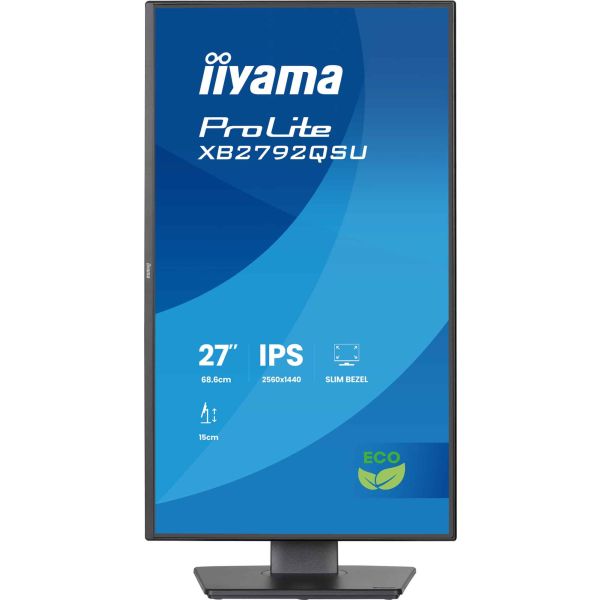 iiyama ProLite XB2792QSU-B1 computer monitor 68,6 cm (27") 2560 x 1440 Pixels Quad HD LED Zwart (XB2792QSU-B1)