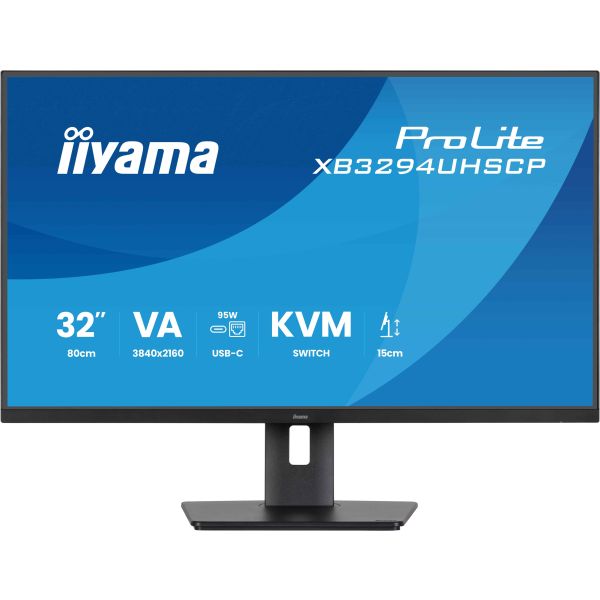 iiyama ProLite XB3294UHSCP-B1 computer monitor 80 cm (31.5") 3840 x 2160 Pixels 4K Ultra HD Zwart (XB3294UHSCP-B1)