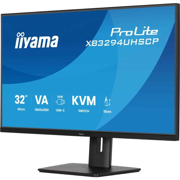 iiyama ProLite XB3294UHSCP-B1 computer monitor 80 cm (31.5") 3840 x 2160 Pixels 4K Ultra HD Zwart (XB3294UHSCP-B1)