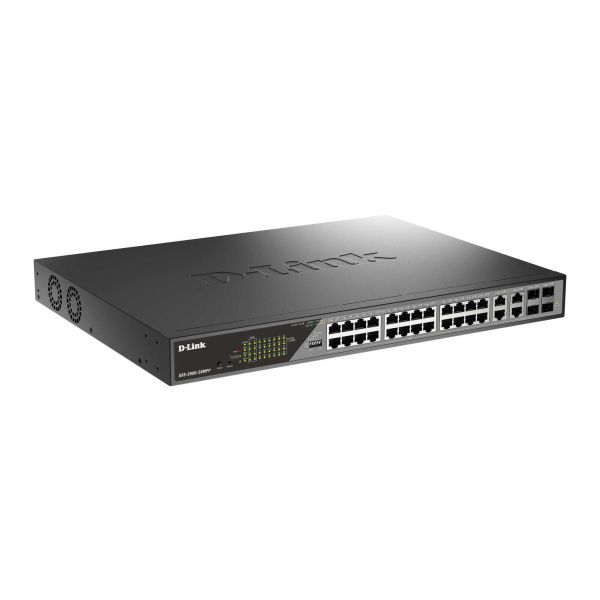 D-Link DSS-200G-28MPP netwerk-switch Managed L2 Gigabit Ethernet (10/100/1000) Power over Ethernet (PoE) 1U Grijs (DSS-200G-28MPP)