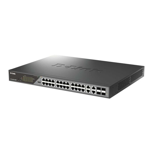 D-Link DSS-200G-28MPP netwerk-switch Managed L2 Gigabit Ethernet (10/100/1000) Power over Ethernet (PoE) 1U Grijs (DSS-200G-28MPP)