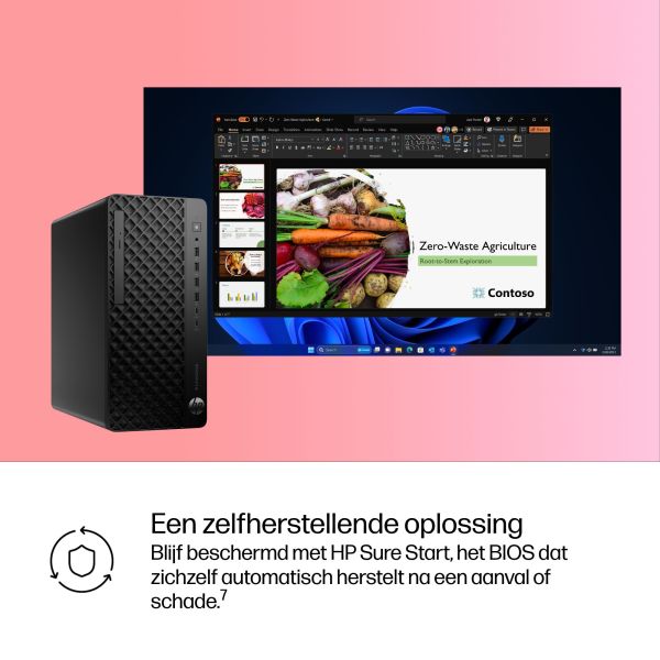 HP EliteDesk 8 Tower G1i AI Intel Core Ultra 5 235 16 GB DDR5-SDRAM 512 GB SSD NVIDIA RTX A400 Windows 11 Pro PC AI PC Zwart