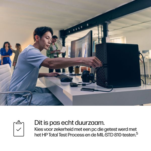 HP EliteDesk 8 Tower G1i AI Intel Core Ultra 5 235 16 GB DDR5-SDRAM 512 GB SSD NVIDIA RTX A400 Windows 11 Pro PC AI PC Zwart