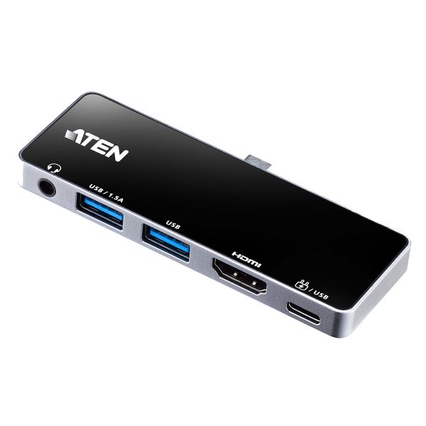 ATEN USB-C Travel Dock met stroomdoorvoer (UH3238) ATEN USB-C Travel Dock met stroomdoorvoer (UH3238)