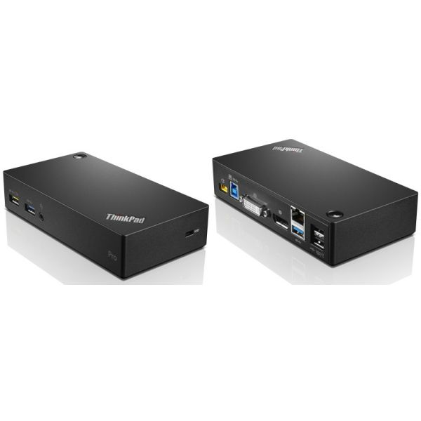 Lenovo ThinkPad USB 3.0 Pro Dock Bedraad USB 3.2 Gen 1 (3.1 Gen 1) Type-A Zwart (40A70045DE)