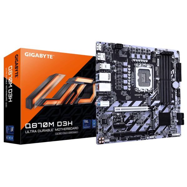 GIGABYTE Q870M D3H moederbord Intel Q870 LGA 1851 (Socket V1) micro ATX (Q870M D3H)