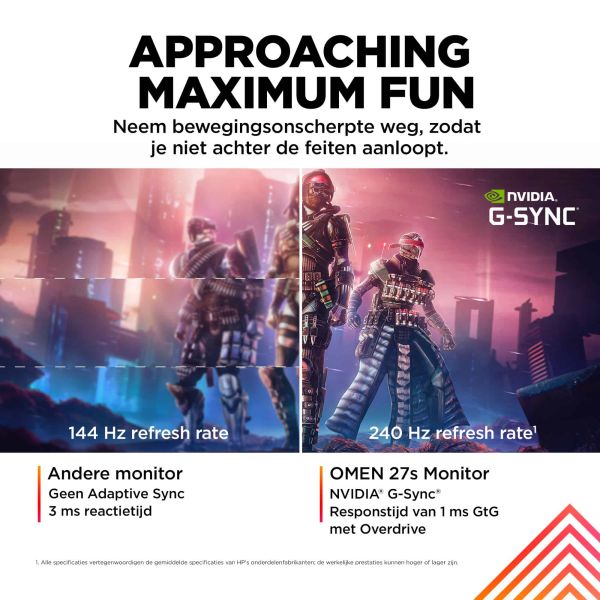 OMEN by HP 27 inch FHD 240 Hz gaming monitor - OMEN 27s (780G5E9)