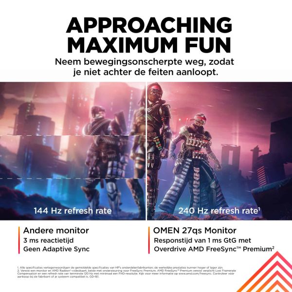 OMEN by HP 27 inch QHD 240 Hz gaming monitor - OMEN 27qs (780J4E9)