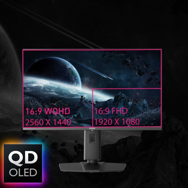 MSI MPG 271QRXDE QD-OLED computer monitor 67,3 cm (26.5") 2560 x 1440 Pixels Wide Quad HD Zwart (9S6-3CD79A-052)