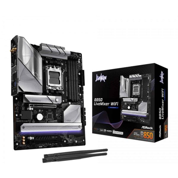 ASRock AM5 ASROCK B850 LiveMixer WiFi (90-MXBQU0-A0UAYZ)