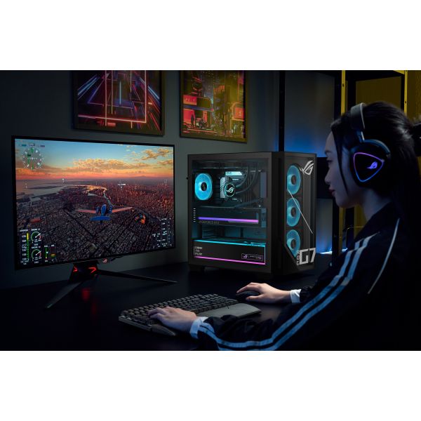 ASUS ROG G700 G700TF-05225F030W Intel Core Ultra 5 225F 32 GB DDR5-SDRAM 1 TB SSD NVIDIA GeForce RTX 5070 Windows 11 Home Tower PC Zwart (90PF0561-M00B20)