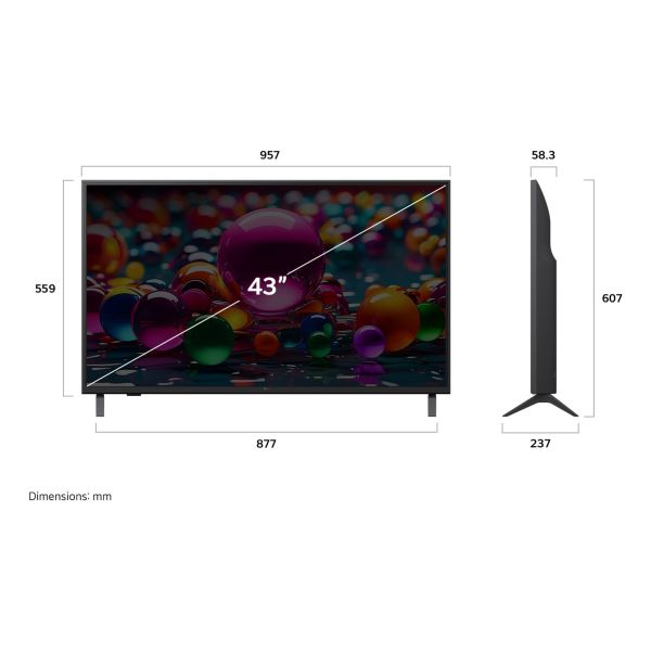 LG UHD 43UA74006LB 109,2 cm (43") 4K Ultra HD Smart TV Wifi Zwart (43UA74006LB)