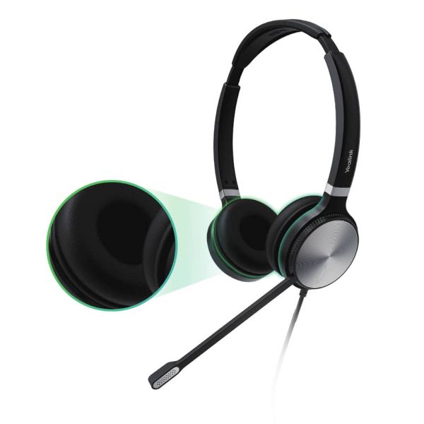 Yealink UH36 Dual Headset Bedraad Hoofdband Kantoor/callcenter USB Type-A Zwart, Zilver (UH36 DUAL TEAMS)