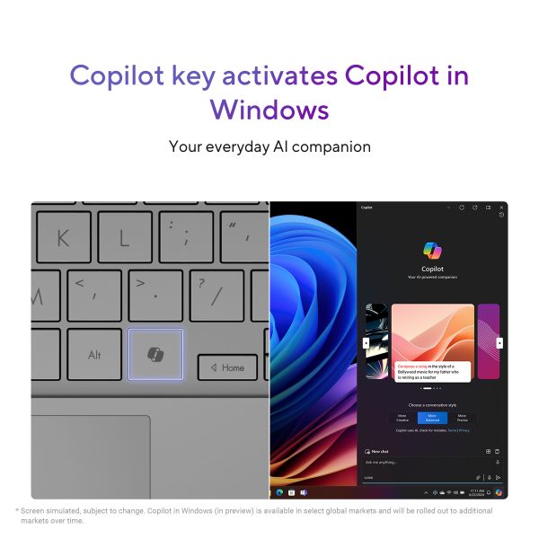 ASUS Vivobook S 15 S5507QA-MA006W Qualcomm Snapdragon X1E-78-100 Laptop 39,6 cm (15.6") 3K 16 GB LPDDR5x-SDRAM 1 TB SSD Wi-Fi 7 (802.11be) Windows 11 Home Nederlands Zilver (90NB14Q2-M002D0)