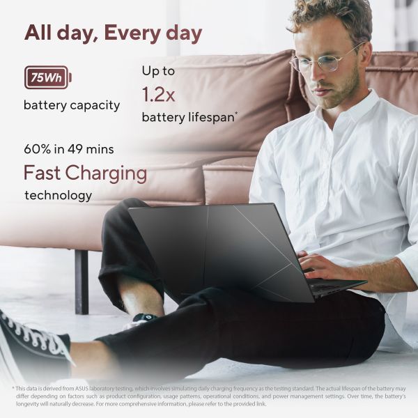 ASUS Zenbook 14 OLED UM3406KA-QD132W Copilot+ PC AMD Ryzen AI 7 350 Laptop 35,6 cm (14") WUXGA 32 GB LPDDR5x-SDRAM 1 TB SSD Wi-Fi 6E (802.11ax) Windows 11 Home Nederlands Zwart (90NB14U1-M00720)  ASUS Zenbook 14 OLED UM3406KA-QD132W Copilot+ PC AMD Ryzen AI 7 350 Laptop 35,6 cm (14") WUXGA 32 GB LPDDR5x-SDRAM 1 TB SSD Wi-Fi 6E (802.11ax) Windows 11 Home Nederlands Zwart (90NB14U1-M00720)