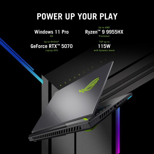 ASUS ROG Strix G18 G814PM-S8009W AMD Ryzen™ 9 7940HX Laptop 45,7 cm (18") Full HD+ 16 GB DDR5-SDRAM 1 TB SSD NVIDIA GeForce RTX 5060 Wi-Fi 6E (802.11ax) Windows 11 Home Nederlands Grijs (90NR0L28-M000V0)  ASUS ROG Strix G18 G814PM-S8009W AMD Ryzen™ 9 7940HX Laptop 45,7 cm (18") Full HD+ 16 GB DDR5-SDRAM 1 TB SSD NVIDIA GeForce RTX 5060 Wi-Fi 6E (802.11ax) Windows 11 Home Nederlands Grijs (90NR0L28-M000V0)