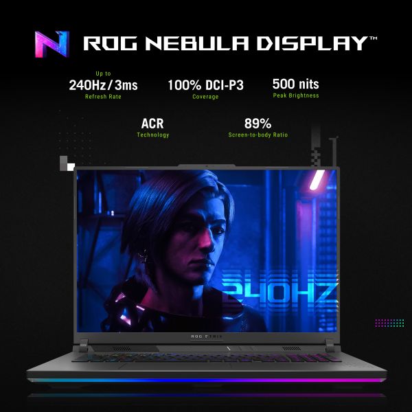 ASUS ROG Strix G18 G814PM-S8009W AMD Ryzen™ 9 7940HX Laptop 45,7 cm (18") Full HD+ 16 GB DDR5-SDRAM 1 TB SSD NVIDIA GeForce RTX 5060 Wi-Fi 6E (802.11ax) Windows 11 Home Nederlands Grijs (90NR0L28-M000V0)  ASUS ROG Strix G18 G814PM-S8009W AMD Ryzen™ 9 7940HX Laptop 45,7 cm (18") Full HD+ 16 GB DDR5-SDRAM 1 TB SSD NVIDIA GeForce RTX 5060 Wi-Fi 6E (802.11ax) Windows 11 Home Nederlands Grijs (90NR0L28-M000V0)