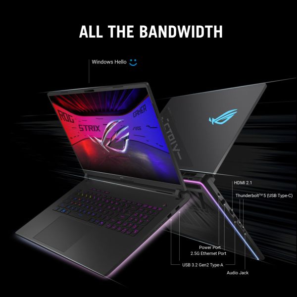 ASUS ROG Strix SCAR 16 G635LX-RW042W Copilot+ PC Intel Core Ultra 9 275HX Laptop 40,6 cm (16") WQXGA 64 GB DDR5-SDRAM 2 TB SSD NVIDIA GeForce RTX 5090 Wi-Fi 7 (802.11be) Windows 11 Home Nederlands Zwart (90NR0L81-M004P0)