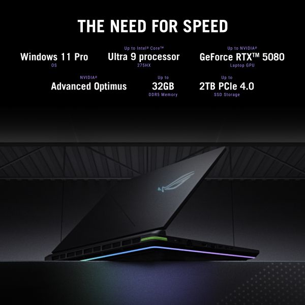 ASUS ROG Strix G16 G615LP-S5016W Intel Core Ultra 9 275HX Laptop 40,6 cm (16") WQXGA 32 GB DDR5-SDRAM 1 TB SSD NVIDIA GeForce RTX 5070 Wi-Fi 7 (802.11be) Windows 11 Home Nederlands Zwart, Grijs (90NR0LN1-M002R0)  ASUS ROG Strix G16 G615LP-S5016W Intel Core Ultra 9 275HX Laptop 40,6 cm (16") WQXGA 32 GB DDR5-SDRAM 1 TB SSD NVIDIA GeForce RTX 5070 Wi-Fi 7 (802.11be) Windows 11 Home Nederlands Zwart, Grijs (90NR0LN1-M002R0)