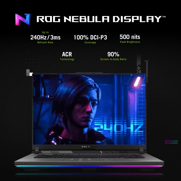 ASUS ROG Strix G16 G614PR-RV016W Copilot+ PC AMD Ryzen™ 9 7940HX Laptop 40,6 cm (16") WUXGA 16 GB DDR5-SDRAM 1 TB SSD NVIDIA GeForce RTX 5070 Ti Wi-Fi 6E (802.11ax) Windows 11 Home Nederlands Zwart, Grijs (90NR0NJ7-M002X0)  ASUS ROG Strix G16 G614PR-RV016W Copilot+ PC AMD Ryzen™ 9 7940HX Laptop 40,6 cm (16") WUXGA 16 GB DDR5-SDRAM 1 TB SSD NVIDIA GeForce RTX 5070 Ti Wi-Fi 6E (802.11ax) Windows 11 Home Nederlands Zwart, Grijs (90NR0NJ7-M002X0)