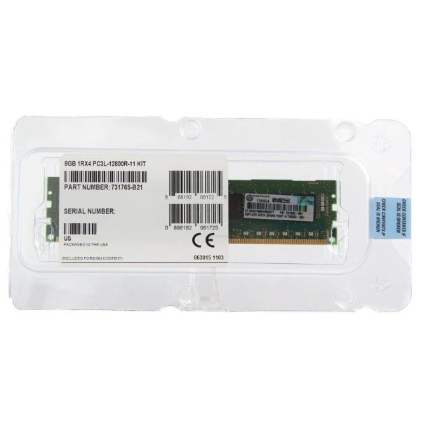 HP 8GB 1RX4 PC3L-12800R-11 Memory (731765-B21)