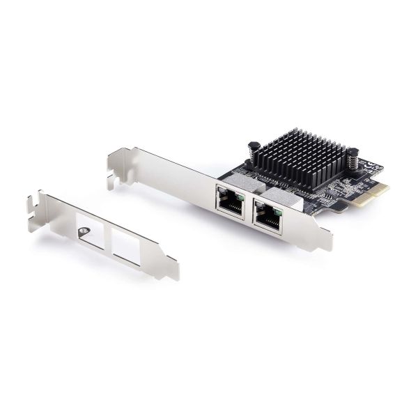 StarTech.com 2-Port 5G Gigabit PCIe Ethernet Adapter Kaart, 5G/2.5G/1G/100M/10M PCI Express Netwerkkaart, Realtek RTL8126, Windows en Linux, TAA Compliant (PR25GR-NETWORK-CARD)