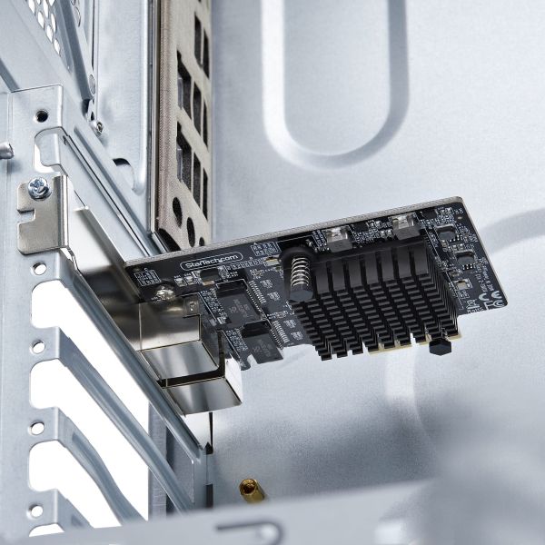 StarTech.com 2-Port 5G Gigabit PCIe Ethernet Adapter Kaart, 5G/2.5G/1G/100M/10M PCI Express Netwerkkaart, Realtek RTL8126, Windows en Linux, TAA Compliant (PR25GR-NETWORK-CARD) StarTech.com 2-Port 5G Gigabit PCIe Ethernet Adapter Kaart, 5G/2.5G/1G/100M/10M PCI Express Netwerkkaart, Realtek RTL8126, Windows en Linux, TAA Compliant (PR25GR-NETWORK-CARD)