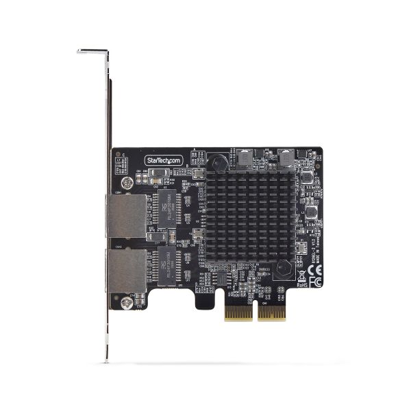 StarTech.com 2-Port 5G Gigabit PCIe Ethernet Adapter Kaart, 5G/2.5G/1G/100M/10M PCI Express Netwerkkaart, Realtek RTL8126, Windows en Linux, TAA Compliant (PR25GR-NETWORK-CARD) StarTech.com 2-Port 5G Gigabit PCIe Ethernet Adapter Kaart, 5G/2.5G/1G/100M/10M PCI Express Netwerkkaart, Realtek RTL8126, Windows en Linux, TAA Compliant (PR25GR-NETWORK-CARD)