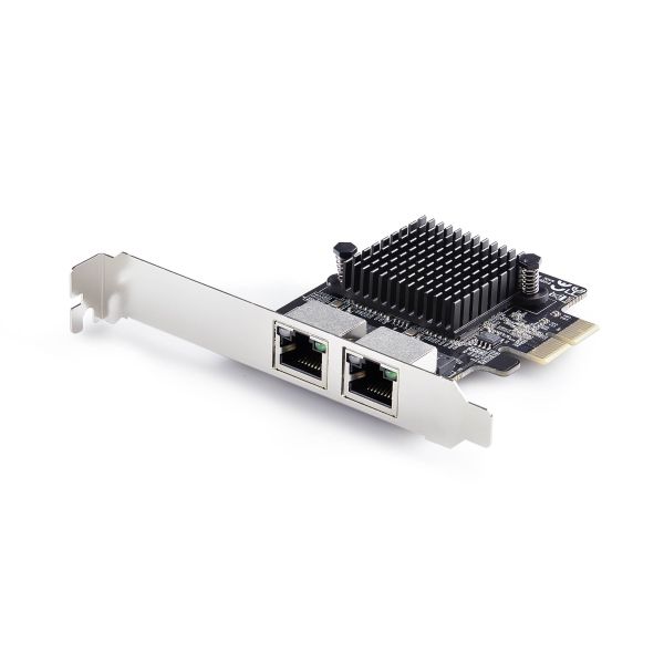 StarTech.com 2-Port 5G Gigabit PCIe Ethernet Adapter Kaart, 5G/2.5G/1G/100M/10M PCI Express Netwerkkaart, Realtek RTL8126, Windows en Linux, TAA Compliant (PR25GR-NETWORK-CARD)
